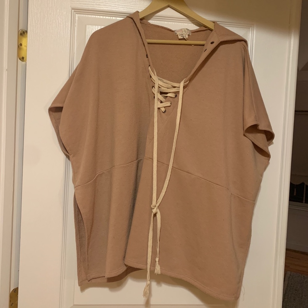 Free People Short Sleeve Hoodie